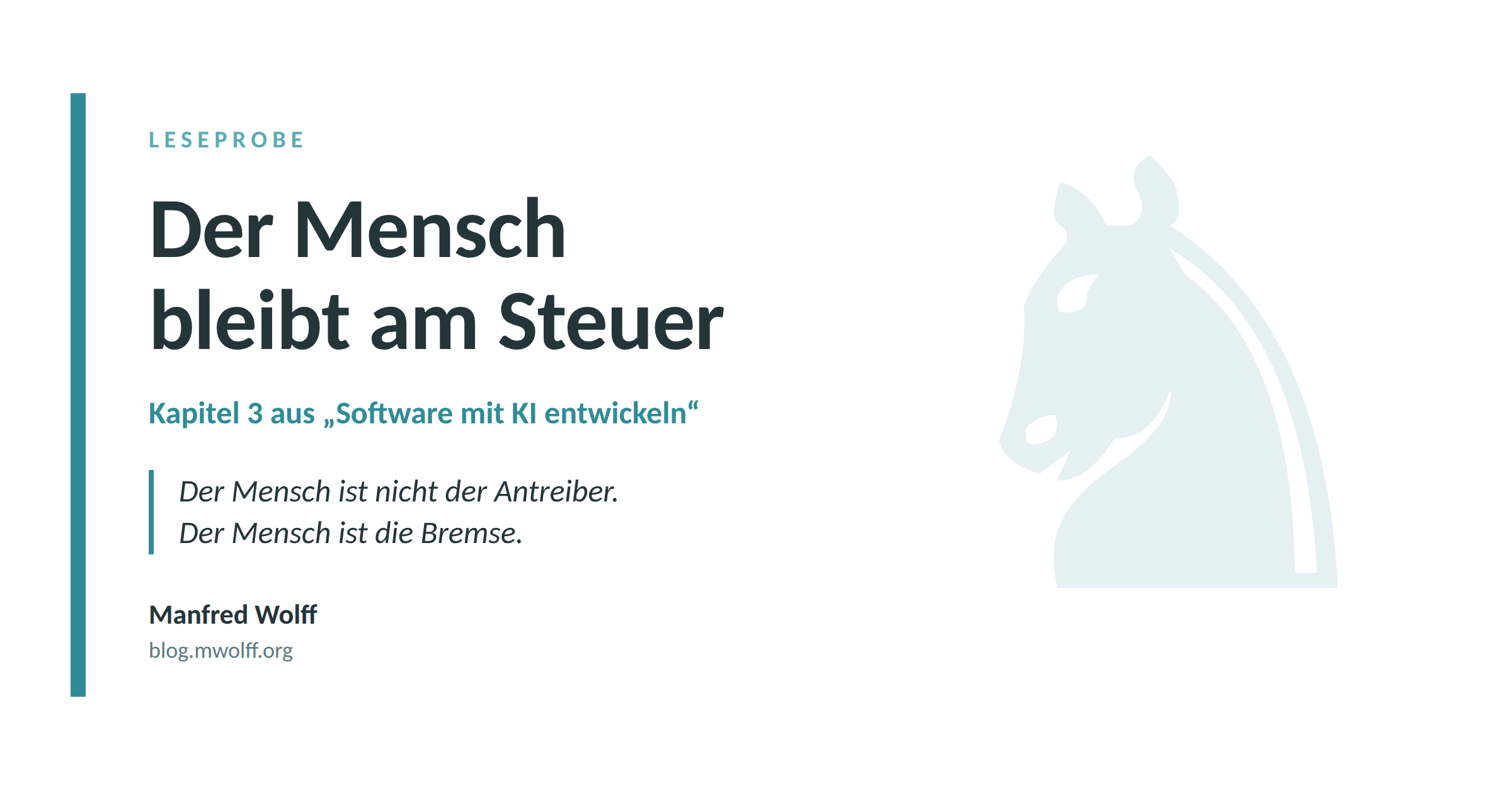 Der Mensch bleibt am Steuer